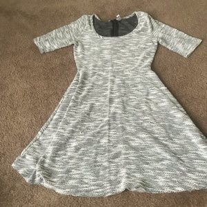 Gray and White dress